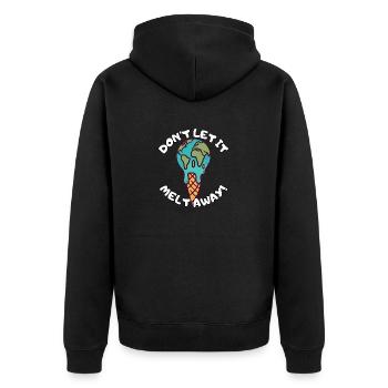 Ne le laissez pas fondre - Veste à capuche bio Premium Unisexe - noir - Dos - Nico (187cm)