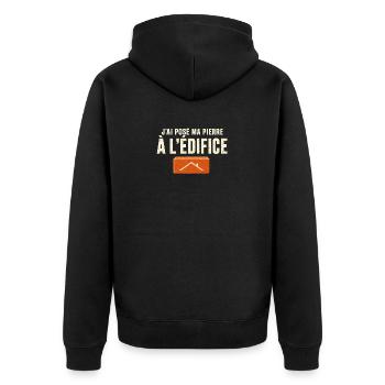 Ma pierre à l'édifice — Contribution - Veste à capuche bio Premium Unisexe - noir - Dos - Nico (187cm)