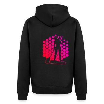 Standup Paddle Standup Paddleboard Standup Paddlin - Unisex Premium Organic Zip Hoodie - black - Back - Nico (187cm)