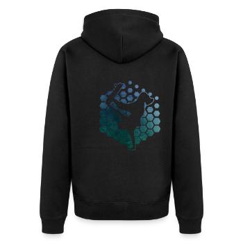 Patinage féminin Skateboarding Skateboarder Skater - Veste à capuche bio Premium Unisexe - noir - Dos - Nico (187cm)