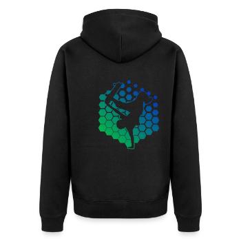 Skateboarder Homme Skateboarder Skateboard Skater - Veste à capuche bio Premium Unisexe - noir - Dos - Nico (187cm)
