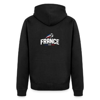 Ballon Tricolore France Tee - Veste à capuche bio Premium Unisexe - noir - Dos - Nico (187cm)