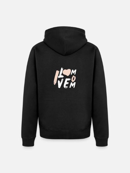 I love you - Unisex Premium Bio Zip Hoodie - Schwarz
