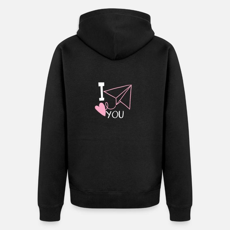 Je t'aime - Veste à capuche bio Premium Unisexe - noir