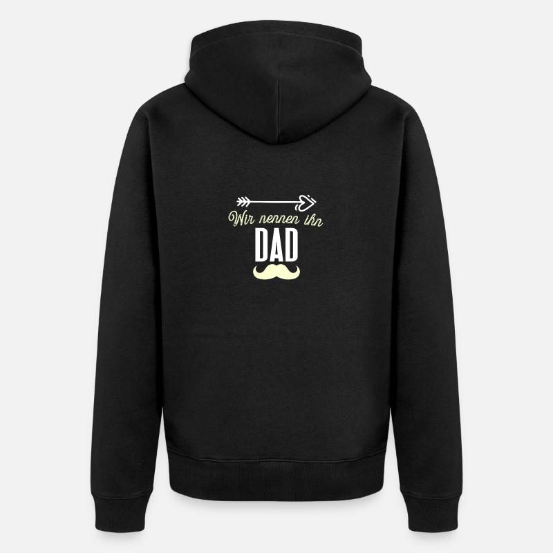 Dad - Unisex Premium Bio Zip Hoodie - Schwarz