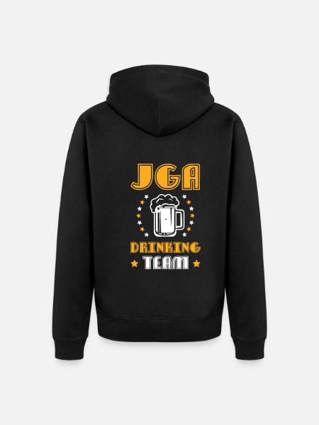Jga Bachelor Drinking Team - Unisex Premium Organic Zip Hoodie - black