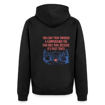 Impossible de courir à travers un terrain de camping Camping Randonnée - Veste à capuche bio Premium Unisexe - noir - Dos - Nico (187cm)