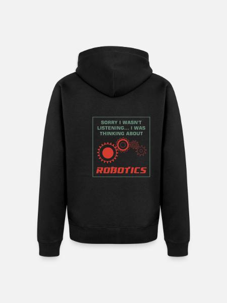 Thinking About Robots Engineering Electronic - Unisex Premium Organic Zip Hoodie - black