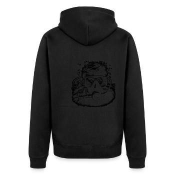 Taucher Scuba Taucher Scuba Diver Free Dive - Unisex Premium Organic Zip Hoodie - black - Back - Nico (187cm)