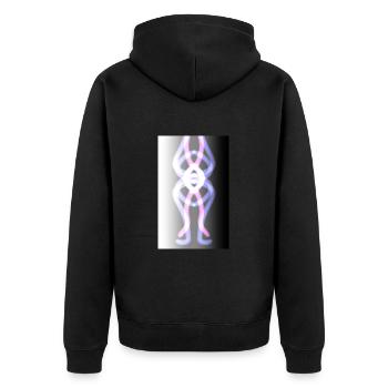 Figure, Fantaisie, Motif - Veste à capuche bio Premium Unisexe - noir - Dos - Nico (187cm)