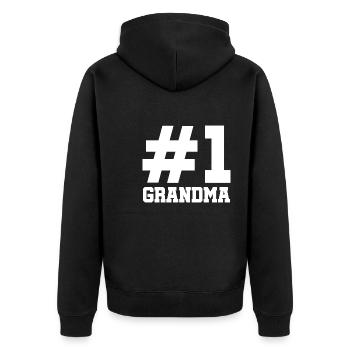 Cadeau de grand-mère super cool meilleure grand-mère - Veste à capuche bio Premium Unisexe - noir - Dos - Nico (187cm)