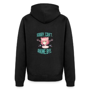 Pardon. Ne. Anime. Au revoir. Dire Manga Girl - Veste à capuche bio Premium Unisexe - noir - Dos - Nico (187cm)