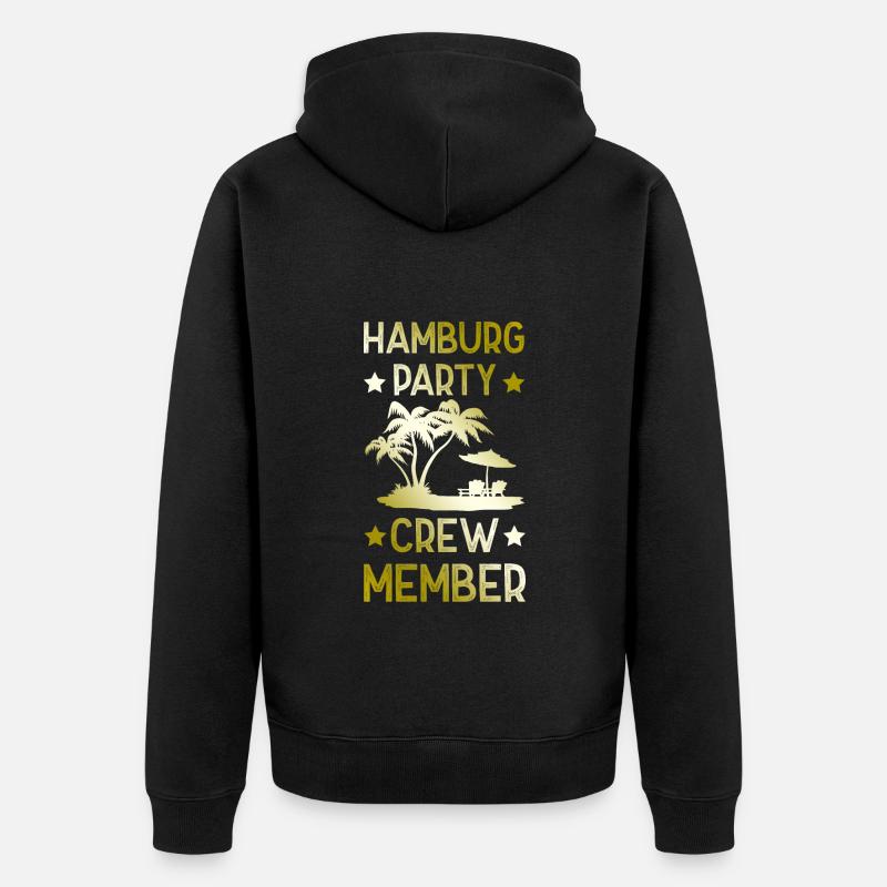Hamburg Party Crew - Veste à capuche bio Premium Unisexe - noir