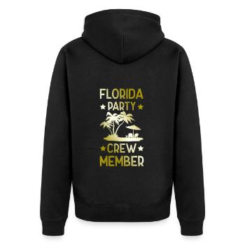 Équipe de fête en Floride - Veste à capuche bio Premium Unisexe - noir - Dos - Nico (187cm)
