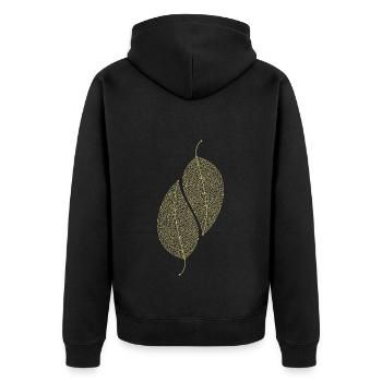 Feuilles décoratives - Veste à capuche bio Premium Unisexe - noir - Dos - Nico (187cm)