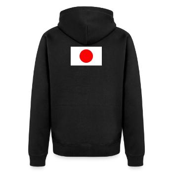 DRAPEAU. JAPON. JAPAN. ASIE. ASIATIQUE. SPORT - Veste à capuche bio Premium Unisexe - noir - Dos - Nico (187cm)