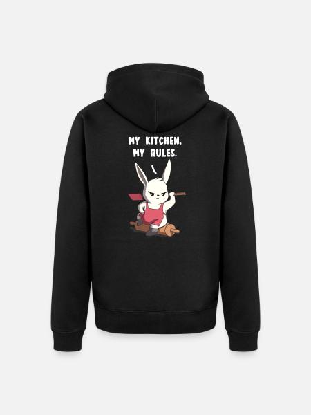 My Kitchen My Rules - Unisex Premium Organic Zip Hoodie - black