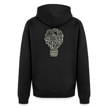 Êtes-vous une lumière? Lumière de bougie sur le gâteau? - Veste à capuche bio Premium Unisexe - noir - Dos - Nico (187cm)