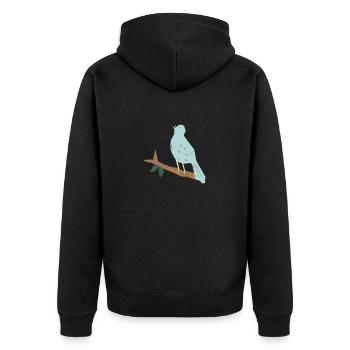 baum tree baumstamm wald forest woods45 - Unisex Premium Bio Zip Hoodie - Schwarz - Hinten - Nico (187cm)