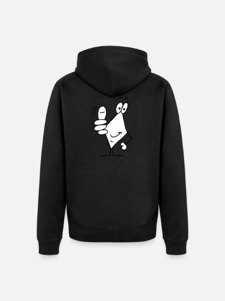 thumbs up - Unisex Premium Organic Zip Hoodie - black