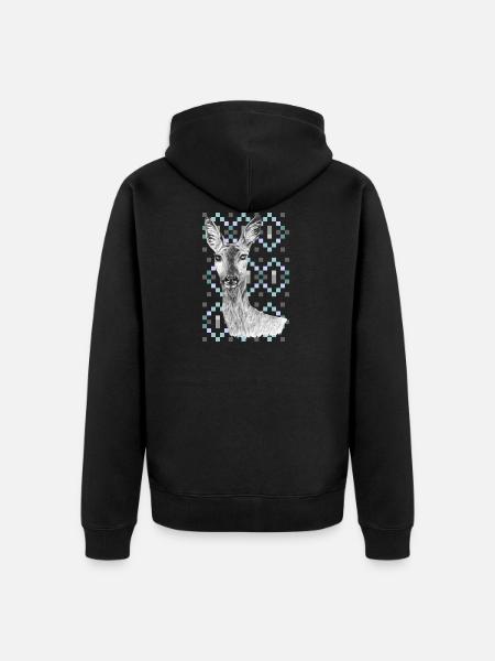Roe - Unisex Premium Organic Zip Hoodie - black
