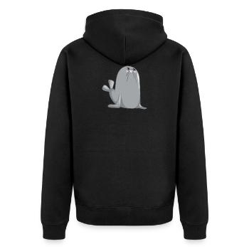 Doux phoque - Veste à capuche bio Premium Unisexe - noir - Dos - Nico (187cm)
