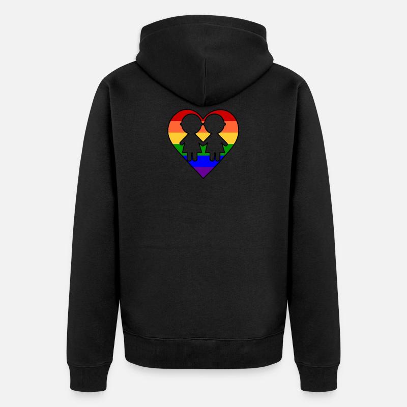 Frauenherz - Unisex Premium Bio Zip Hoodie - Schwarz
