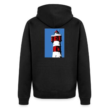 Phare Roter Sand2 - Veste à capuche bio Premium Unisexe - noir - Dos - Nico (187cm)
