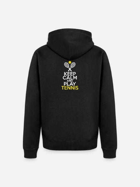 Keep Calm And Play Tennis - Unisex Premium Organic Zip Hoodie - black