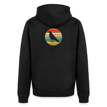 RÉTRO CROW - Veste à capuche bio Premium Unisexe - noir - Dos - Nico (187cm)