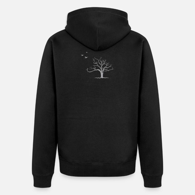 BAUM & VÖGEL - Unisex Premium Bio Zip Hoodie - Schwarz