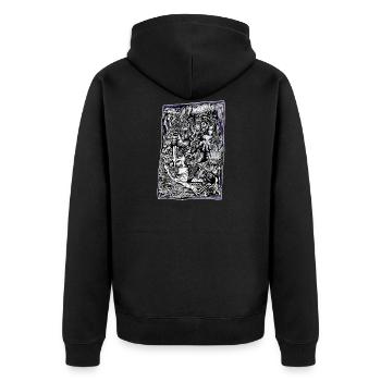 Guerrier alpha - Veste à capuche bio Premium Unisexe - noir - Dos - Nico (187cm)