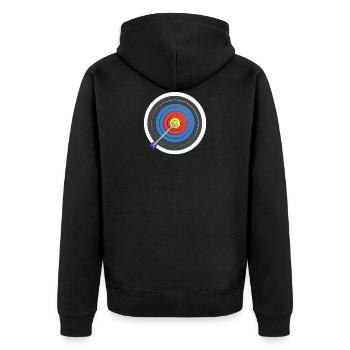 Tir à l’arc Flèche Flèche Sport - Veste à capuche bio Premium Unisexe - noir - Dos - Nico (187cm)