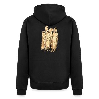 Conception de suricate / suricate - Veste à capuche bio Premium Unisexe - noir - Dos - Nico (187cm)