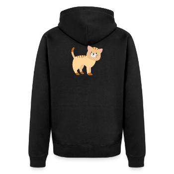 Chat mignon - Veste à capuche bio Premium Unisexe - noir - Dos - Nico (187cm)