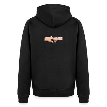 Bébé main enfant en bas âge enceinte naissance amour enfant - Veste à capuche bio Premium Unisexe - noir - Dos - Nico (187cm)
