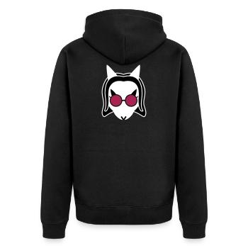 The Ekuroeil of Darkness - Unisex Premium Organic Zip Hoodie - black - Back - Nico (187cm)