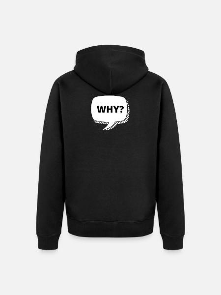 Texte why Bubble - Veste à capuche bio Premium Unisexe - noir
