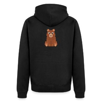 Ours ours ours brun Ours ours - Veste à capuche bio Premium Unisexe - noir - Dos - Nico (187cm)