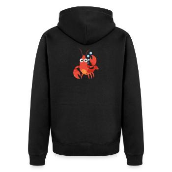 Krebs Krabbe Krabbenfischer Krabben fischen Comic - Unisex Premium Bio Zip Hoodie - Schwarz - Hinten - Nico (187cm)
