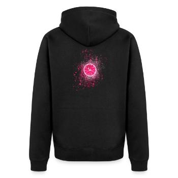 citron, rose, graffiti, pop-art - Veste à capuche bio Premium Unisexe - noir - Dos - Nico (187cm)