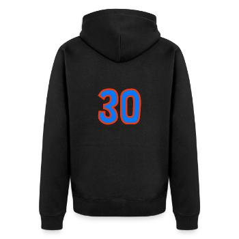 30. 30 ANS. 30e ANNIVERSAIRE. ANNIVERSAIRE 30 ANS. - Veste à capuche bio Premium Unisexe - noir - Dos - Nico (187cm)