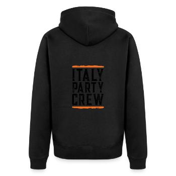 Italy Party Crew - Unisex Premium Organic Zip Hoodie - black - Back - Nico (187cm)