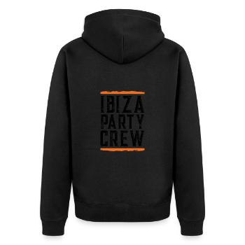 Ibiza Party Crew - Unisex Premium Organic Zip Hoodie - black - Back - Nico (187cm)