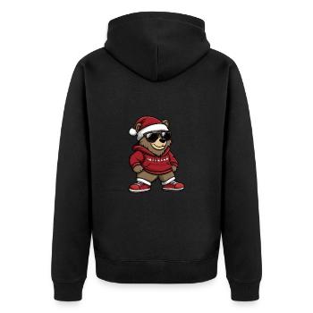Noël de l’ours Noël - Veste à capuche bio Premium Unisexe - noir - Dos - Nico (187cm)