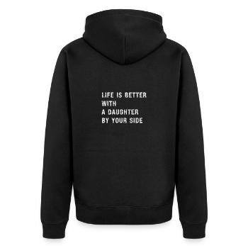 La vie est meilleure avec une fille à vos côtés - drôle - Veste à capuche bio Premium Unisexe - noir - Dos - Nico (187cm)