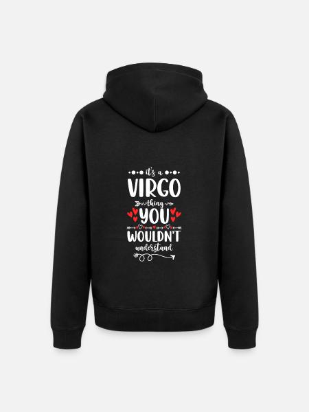 Horoscope Birthday Earth September - Unisex Premium Organic Zip Hoodie - black