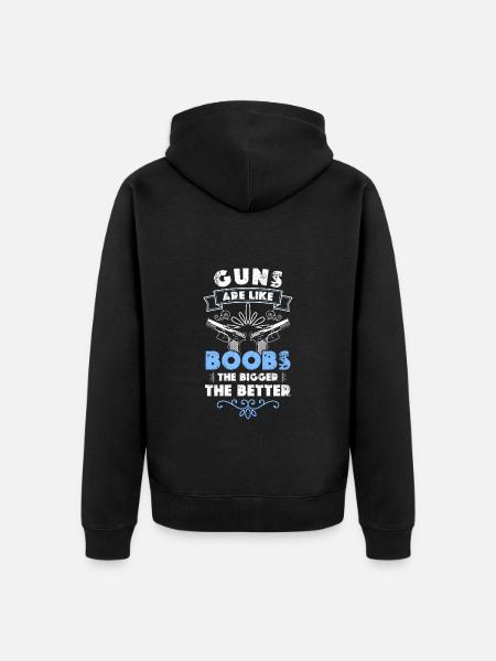 Waffe Munition Waffenbesitzer Freiheit - Unisex Premium Bio Zip Hoodie - Schwarz