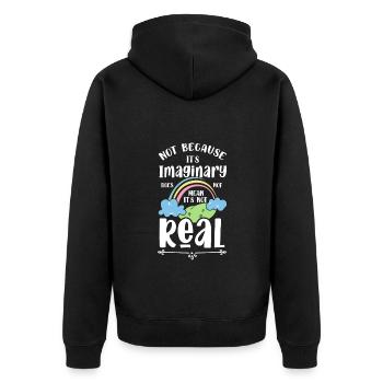 Fantasy Magical Princess - Unisex Premium Organic Zip Hoodie - black - Back - Nico (187cm)