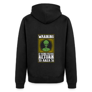 Extraterrestres Mars Aliens humains - Veste à capuche bio Premium Unisexe - noir - Dos - Nico (187cm)